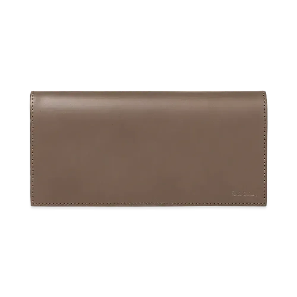 Paul Smith Striped Colored Edge Long Wallet "GrayishBeige"