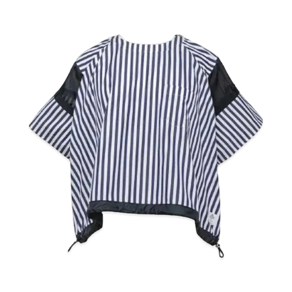 sacai Thomas Mason Cotton Poplin Pullover "Navy Stripe"