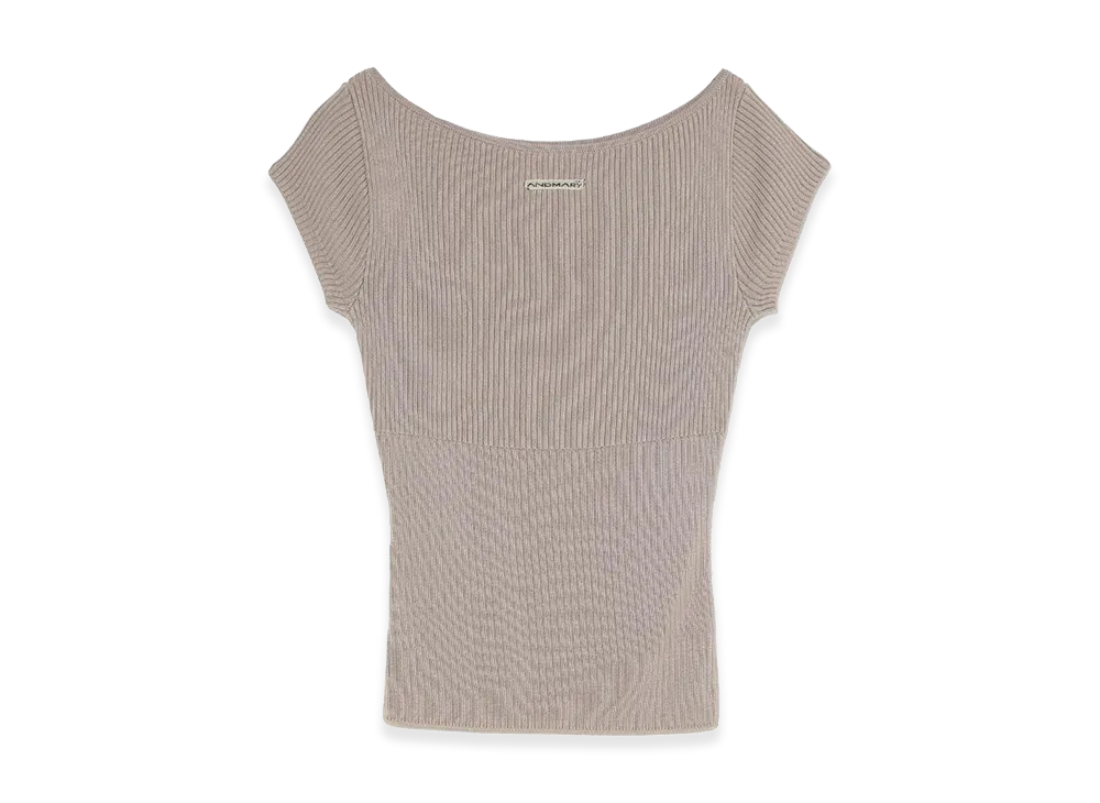 ANDMARY Women's Turuna Silk Knit Tops "Greige"
