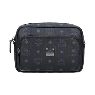 MCM Women's Printed Canvas Aren Crossbody Bag "Black"