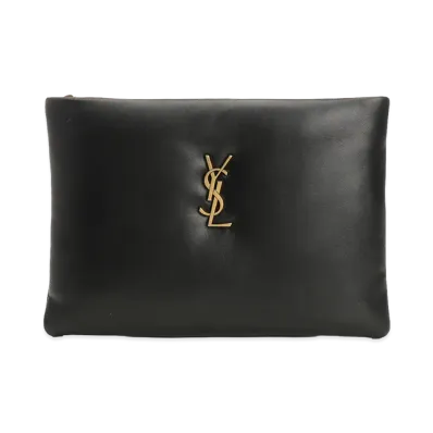 Saint Laurent Women's Calypso Small Pouch In Lambskin "Black"
