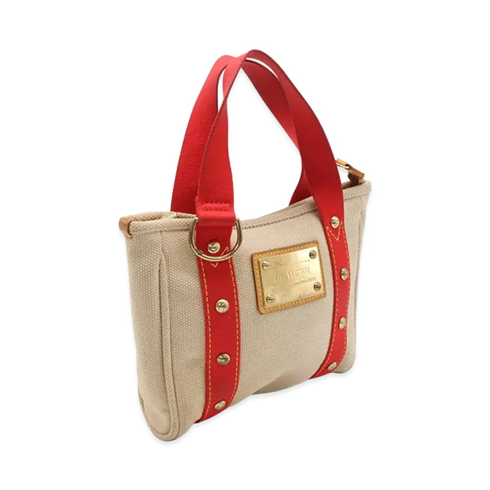 Louis Vuitton Antigua Cabas PM "Beige/Red"