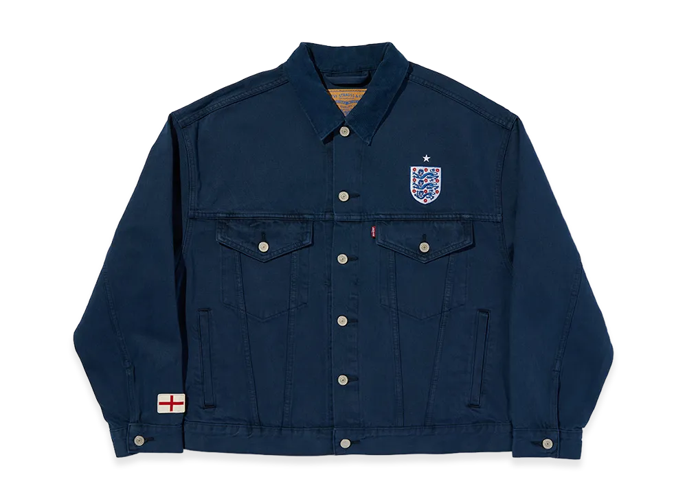 LEVI'S Soccer Collection England Type III Trucker Jacket "Blue"
