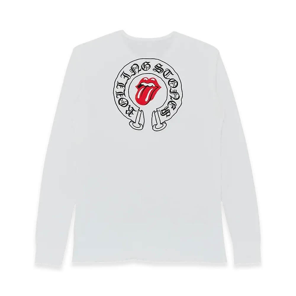 Chrome Hearts x The Rolling Stones Embroidered Logo Thermal L/S T-Shirt "White"