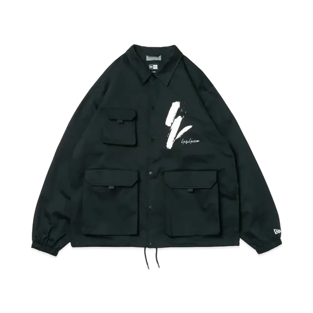 NEW ERA x Yohji Yamamoto FW23 Signature Logo Y Motif Field Coach Jacket "Black"