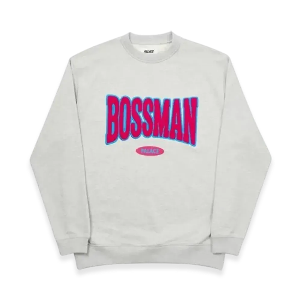 PALACE Boss Man Crew "Grey Marl"