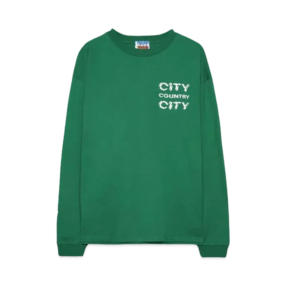 CITY COUNTRY CITY Cotton L/s T-shirt_City Country City "DEEP GREEN"