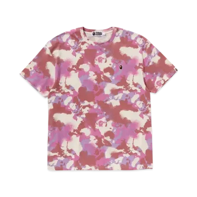 A BATHING APE Map Camo Oversized Tee "Pink"
