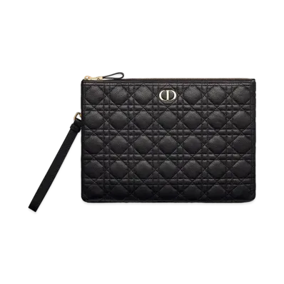Dior Caro Large Daily Pouch Cannage Calfskin "Black"