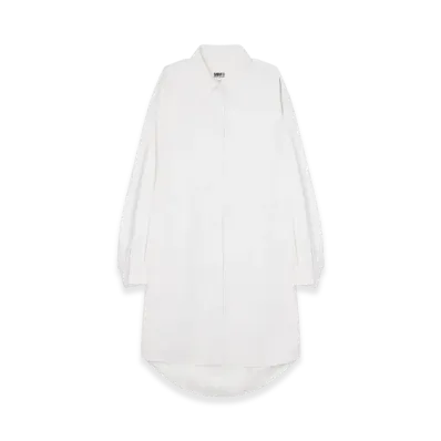 MM6 Maison Margiela Women's Coated Cotton Shirt Dress "Dirty Wash"