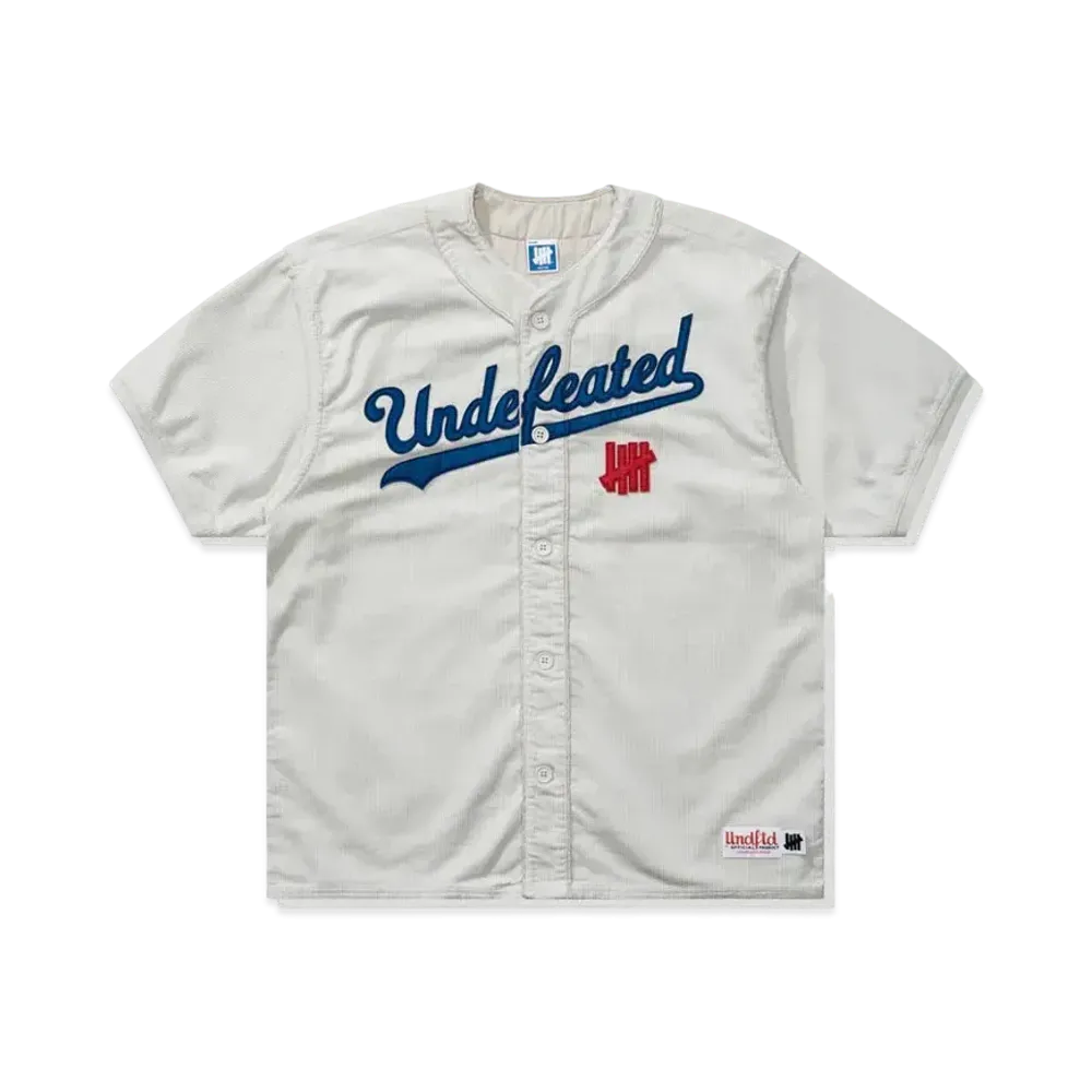 UNDEFEATED Cord S/S Baseball Jersey "Light Gray"