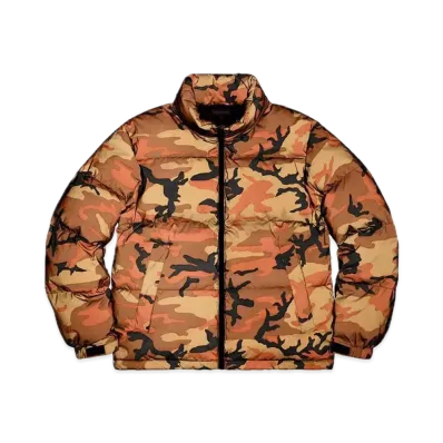 Supreme Reflective Camo Down Jacket "Orange Camo"