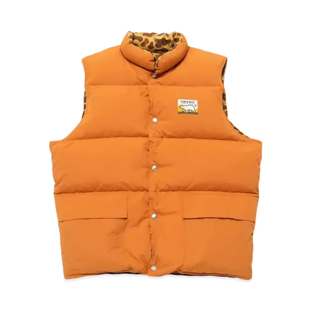 HUMAN MADE REVERSIBLE DOWN VEST "Orange"