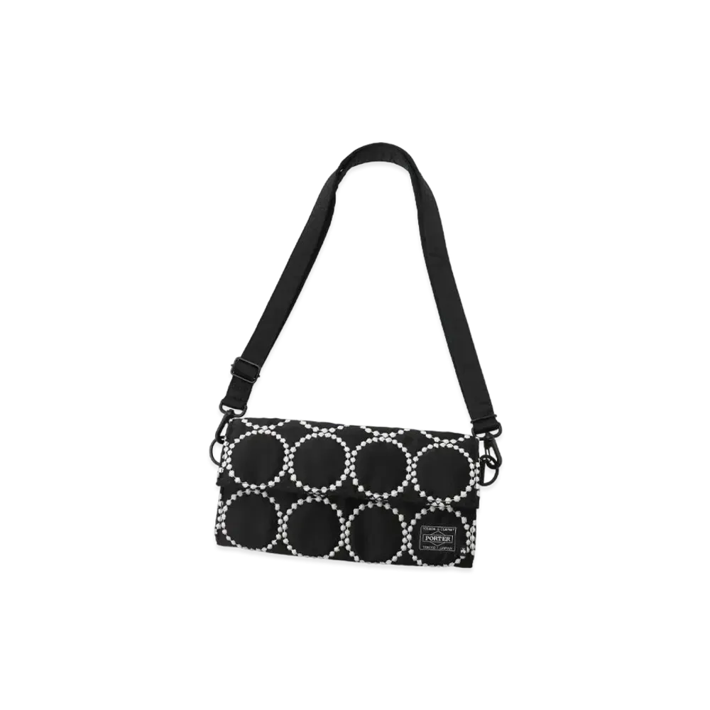 PORTER x mina perhonen Tambourine Long Wallet "Black/Beige"