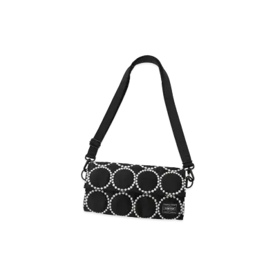 PORTER x mina perhonen Tambourine Long Wallet "Black/Beige"