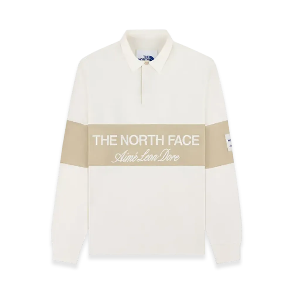The North Face x Aime Leon Dore Script Logo Rugby "Pristine/Safari Tan"