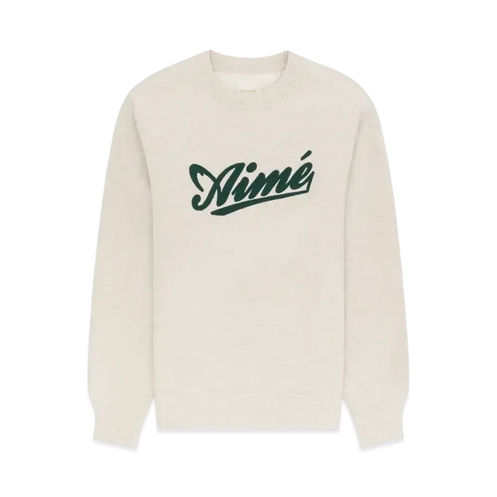 Aime Leon Dore Cycling Logo Crewneck Sweatshirt "Ivory"