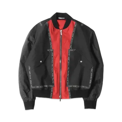 Dior HOMME Atelier Logo Line Tape Double Zip Blouson "Black/Red"