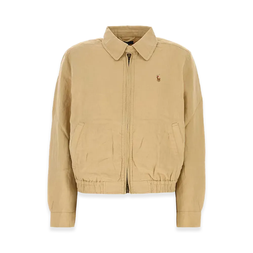 Polo Ralph Lauren Women's Linen Bomber Jacket "Beige"