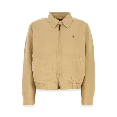 Polo Ralph Lauren Women's Linen Bomber Jacket "Beige"