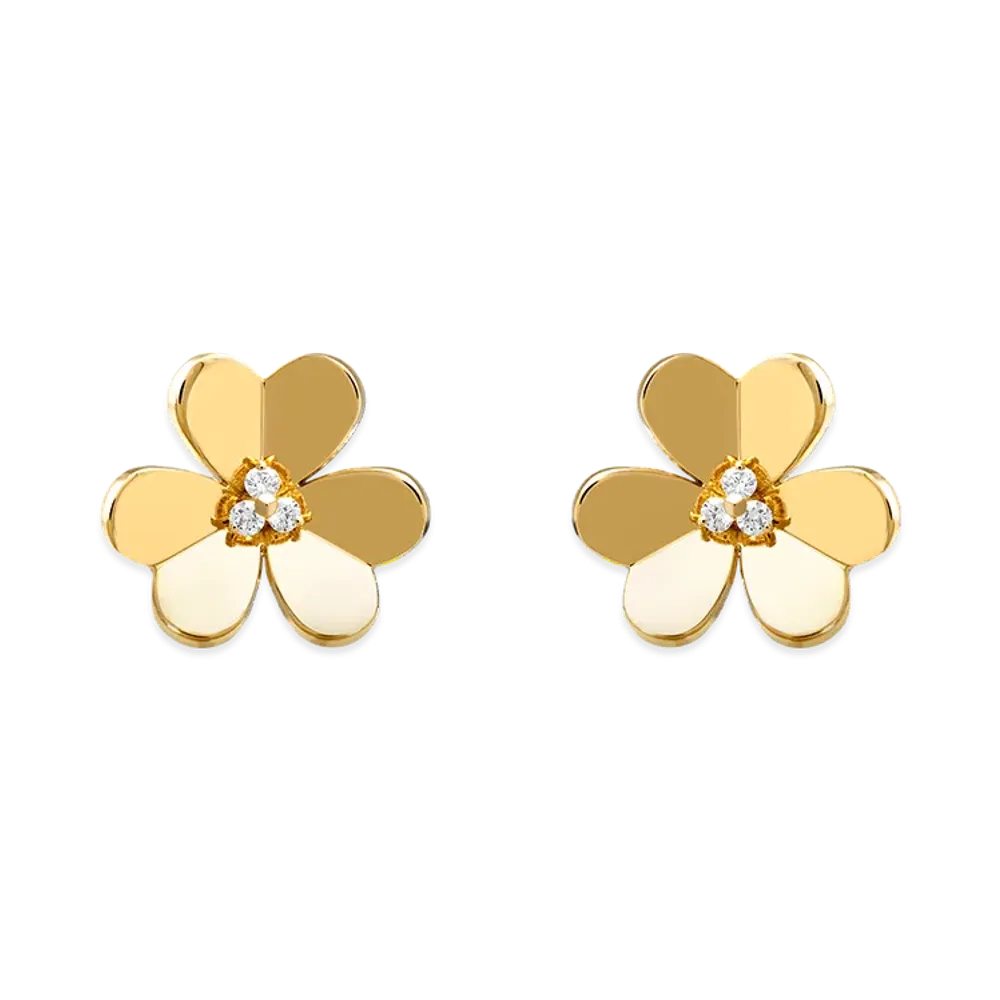 Van Cleef & Arpels Frivole earrings large model "18K Yellow gold/Diamond"