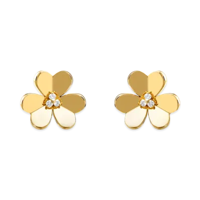 Van Cleef & Arpels Frivole earrings large model "18K Yellow gold/Diamond"
