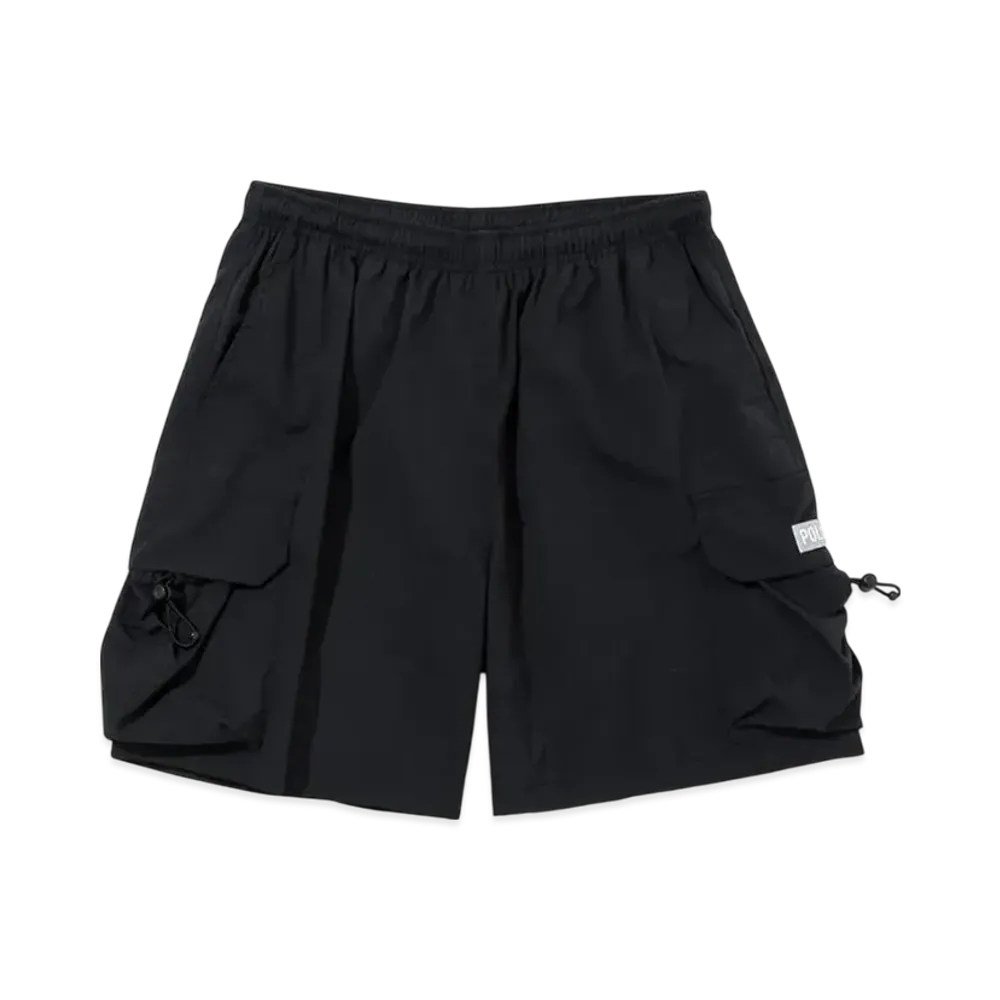 POLeR Nylon Wide Stuff Cargo Shorts "Black"