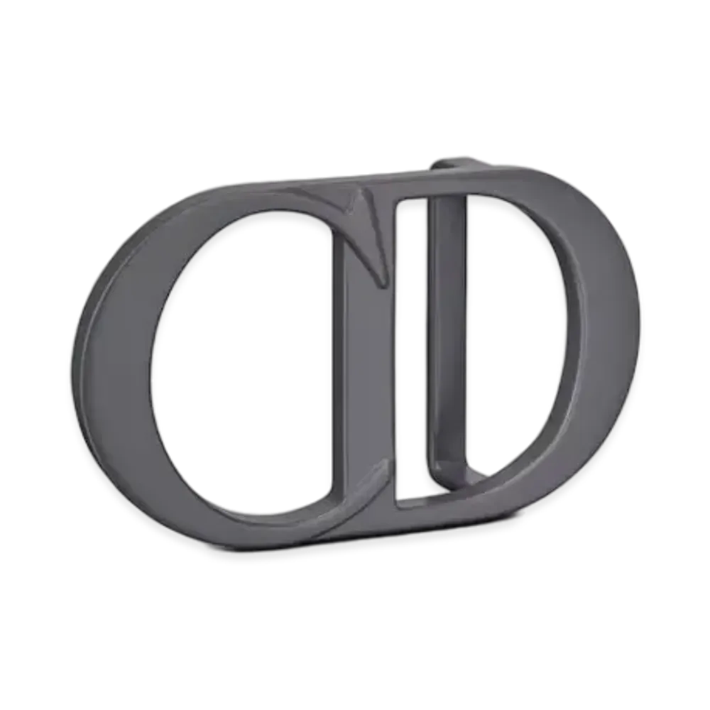 Dior CD Icon Belt Buckle Matte Lacquer-Finish Brass 35 MM "Deep Gray"