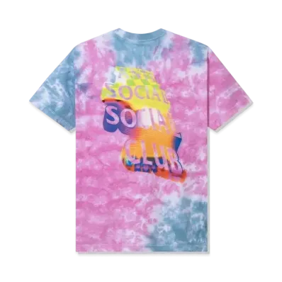 ANTI SOCIAL SOCIAL CLUB FA22 Entheogen Pink/Blue Tie Dye Tee "Pink/Blue"