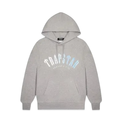 TRAPSTAR Irongate Arch Hooded Gel Tracksuit "Grey/Blue"