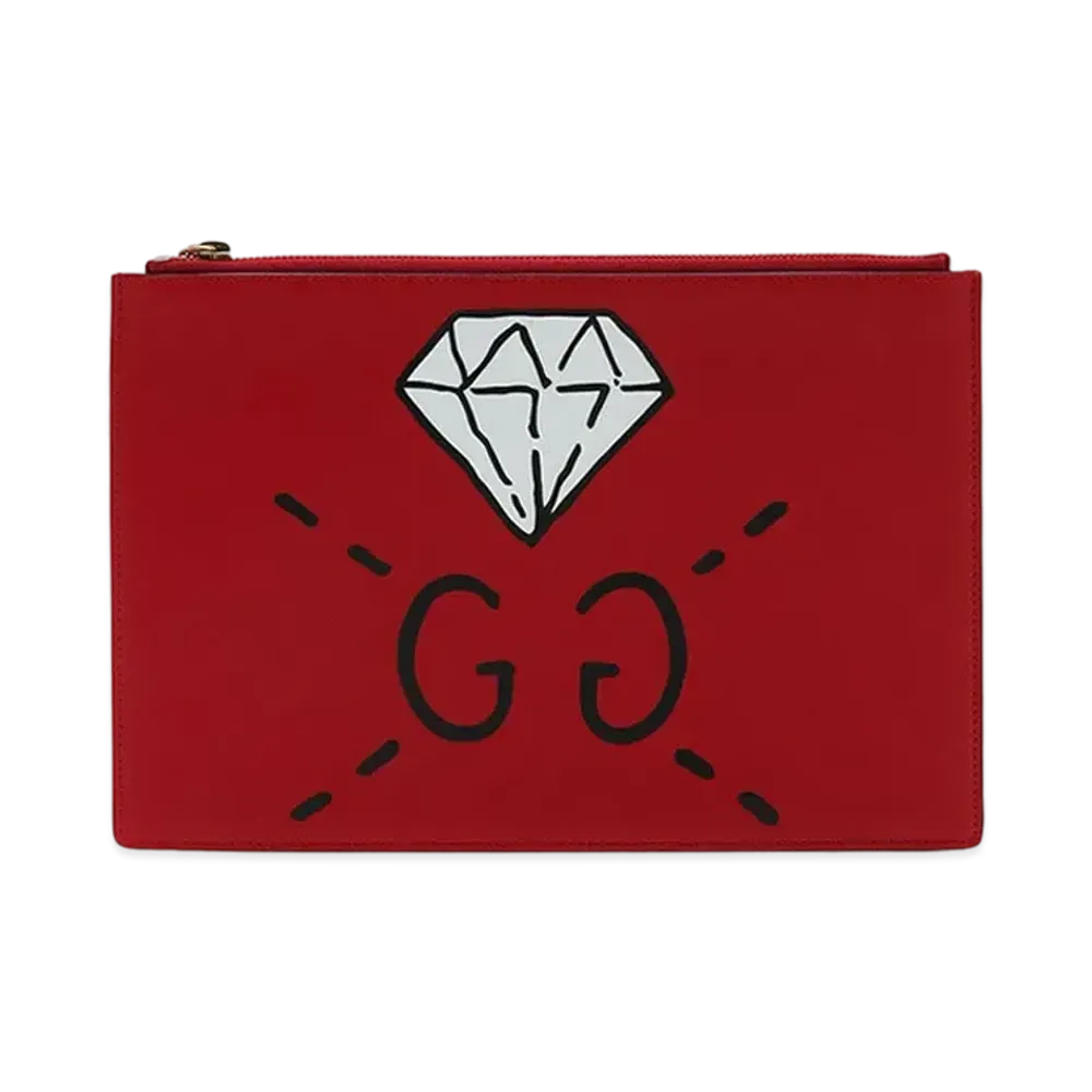GUCCI Ghost Clutch Bag "Red"