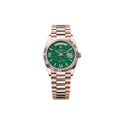 ROLEX Day-Date 36mm Everose Gold 128235 "Green Aventurine"