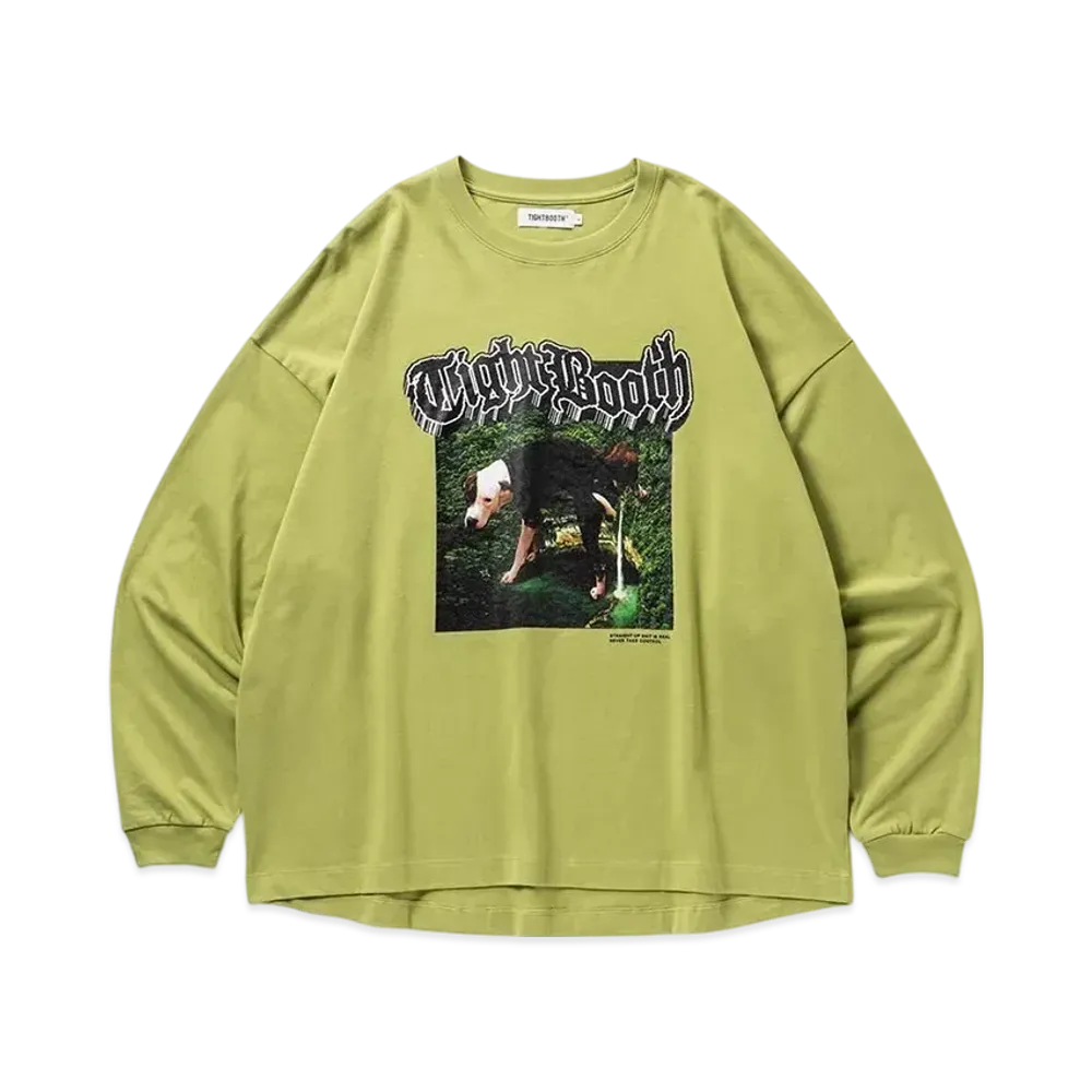 TIGHTBOOTH Doggy Piss L/S T-Shirt "Moss"