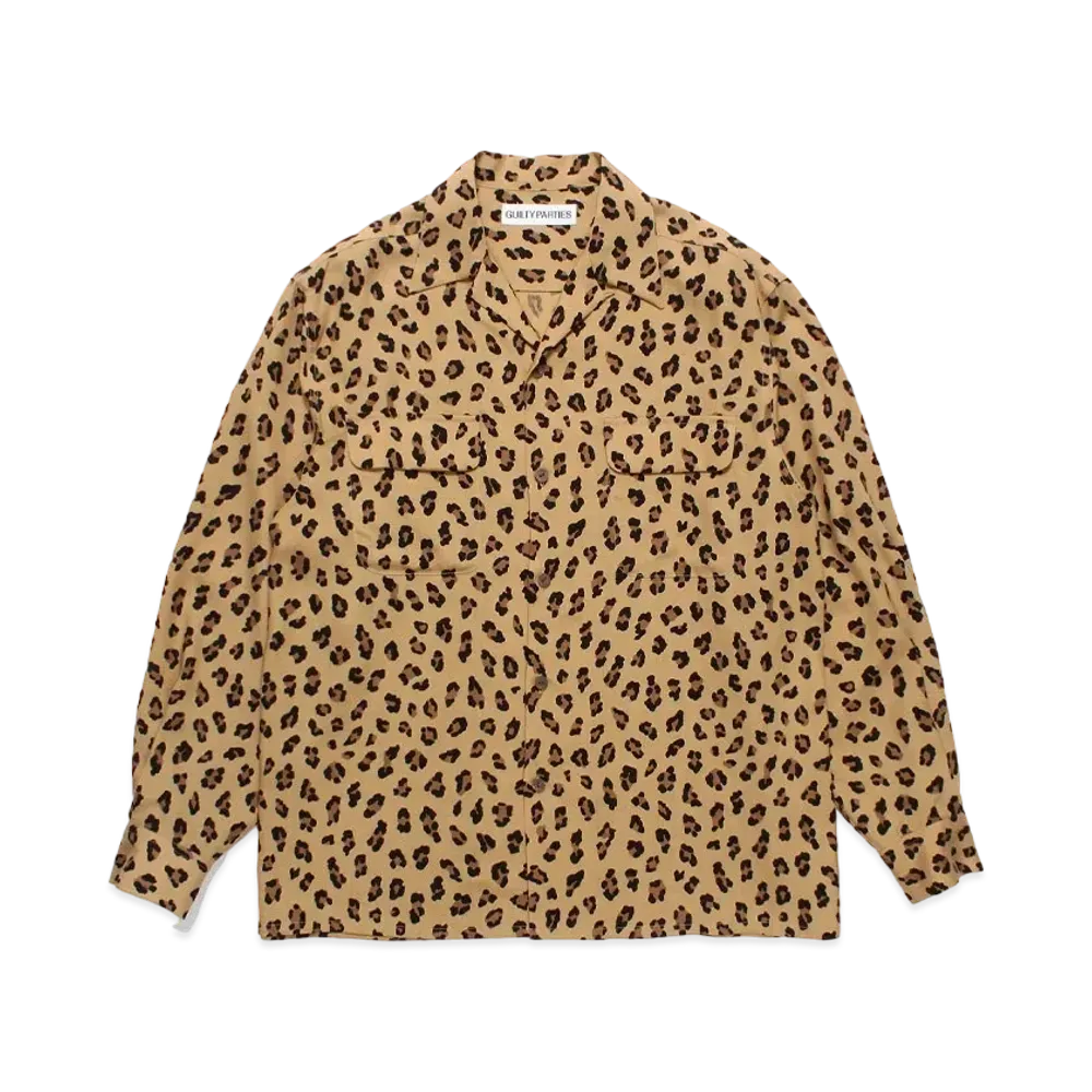 WACKO MARIA Leopard Hawaiian Shirt "Beige"