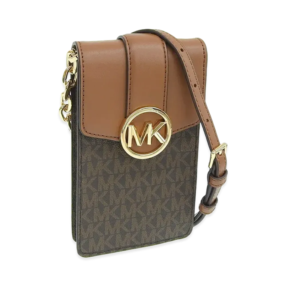 MICHAEL KORS Women's Carmen SM NS Phone Xbody "Brown"