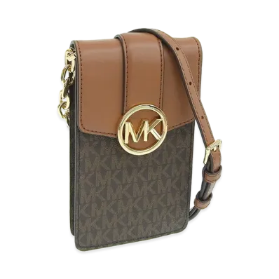 MICHAEL KORS Women's Carmen SM NS Phone Xbody "Brown"
