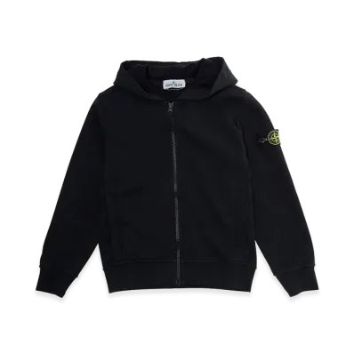 Stone Island Kids Logo Badge Hoodie "Black"