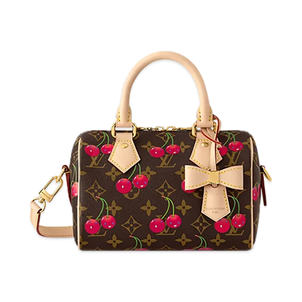 Louis Vuitton x Takashi Murakami Speedy Bandouliere 20 "Cherry Brown"