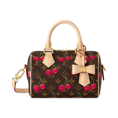 Louis Vuitton x Takashi Murakami Speedy Bandouliere 20 "Cherry Brown"