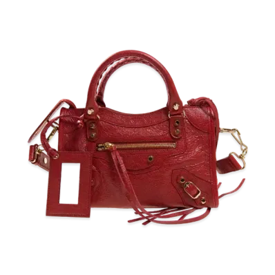 BALENCIAGA Handbag Lambskin "Red"