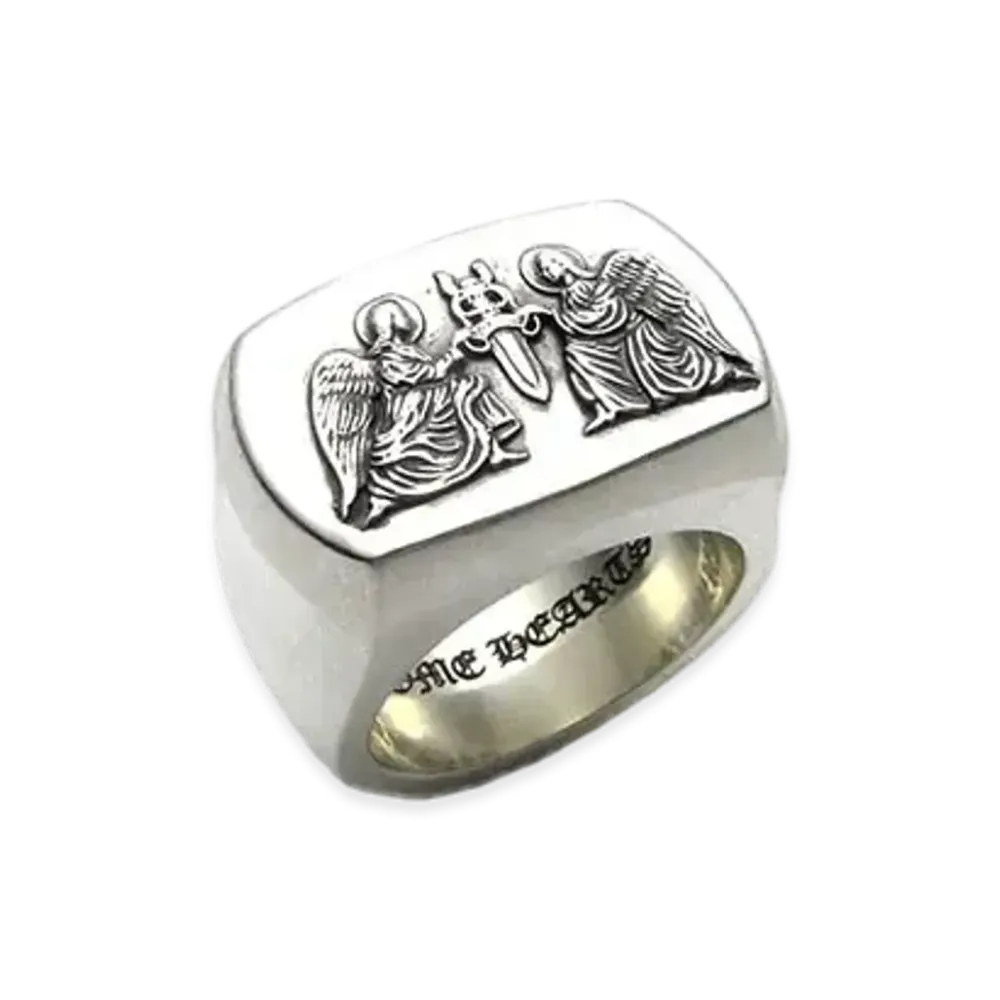 Chrome Hearts Big PJ Angel Ring "Silver"