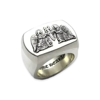 Chrome Hearts Big PJ Angel Ring "Silver"