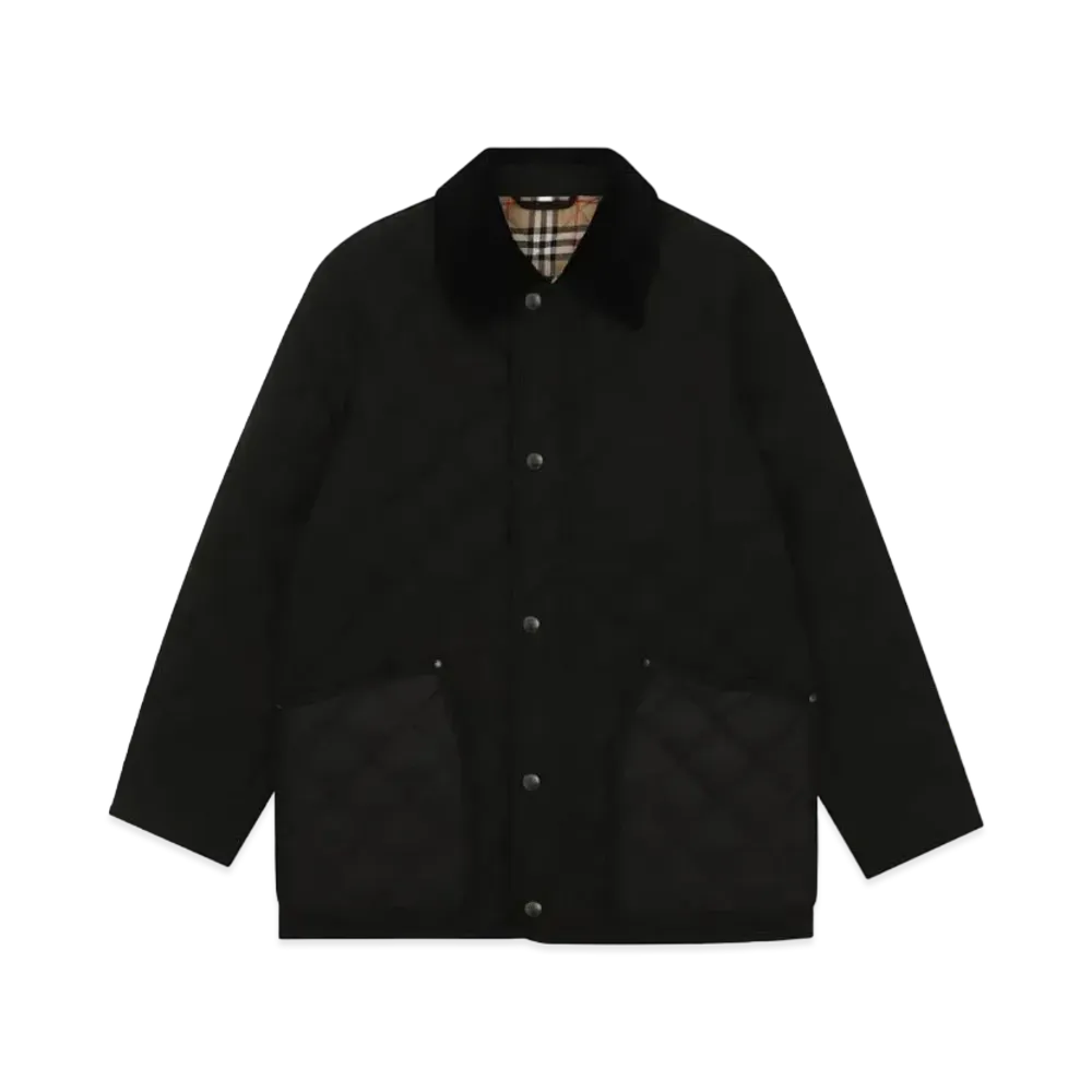 Burberry Men's Quilted Barn Jacket "Black"