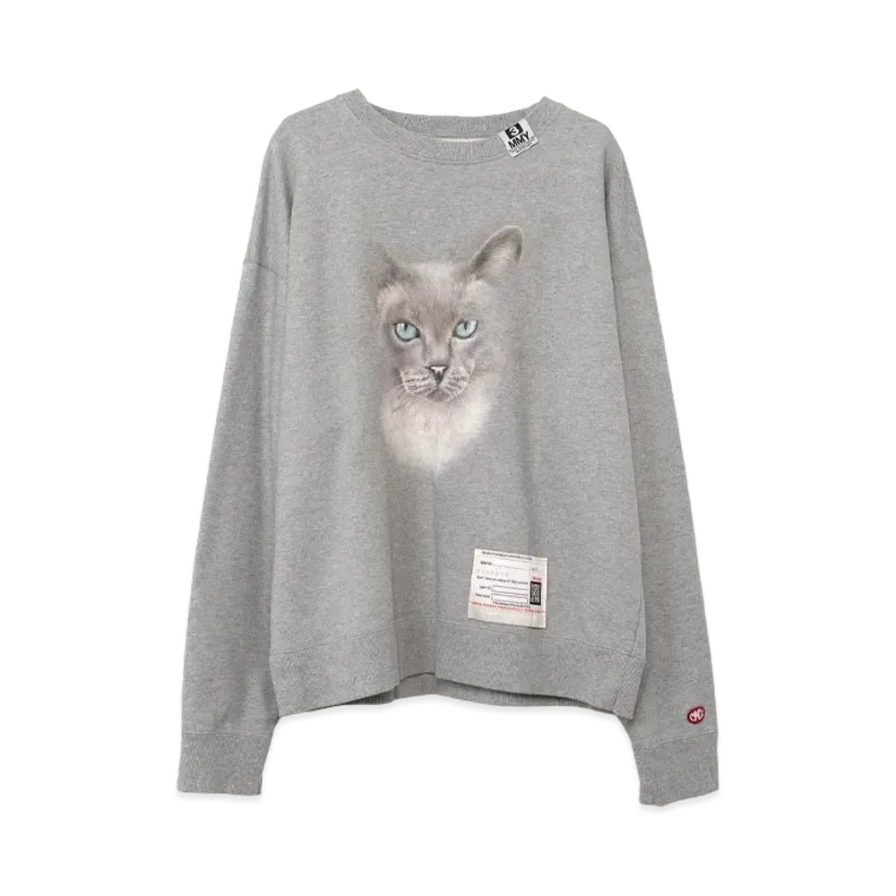 Maison MIHARA YASUHIRO Cat Printed Sweatshirt "Gray"
