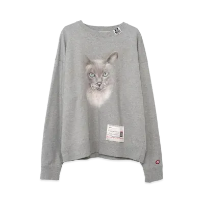Maison MIHARA YASUHIRO Cat Printed Sweatshirt "Gray"
