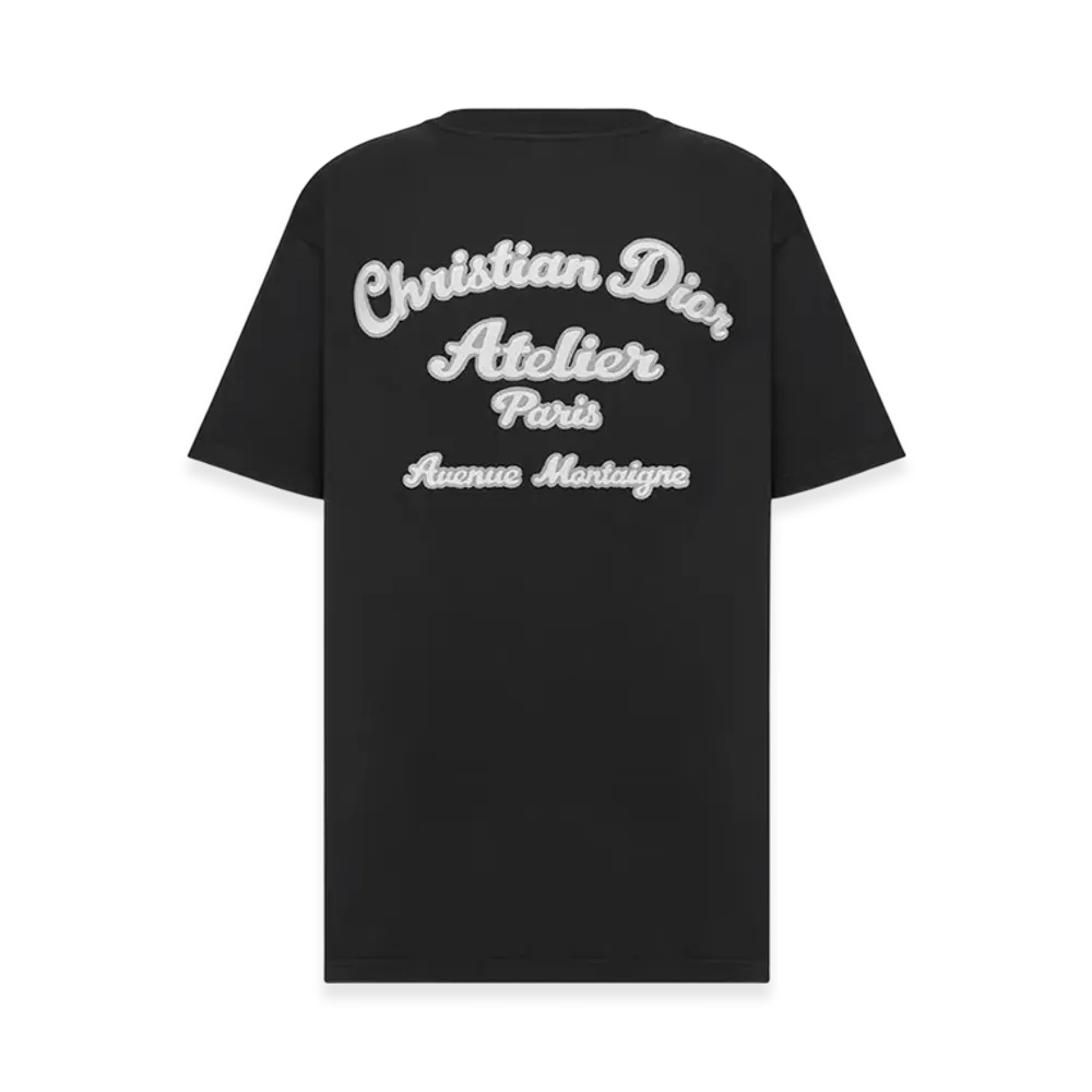 Dior Organic Jersey Relaxed-Fit Christian Dior Atelier T-Shirt "Black"