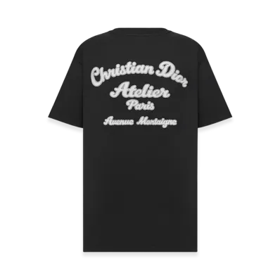 Dior Organic Jersey Relaxed-Fit Christian Dior Atelier T-Shirt "Black"