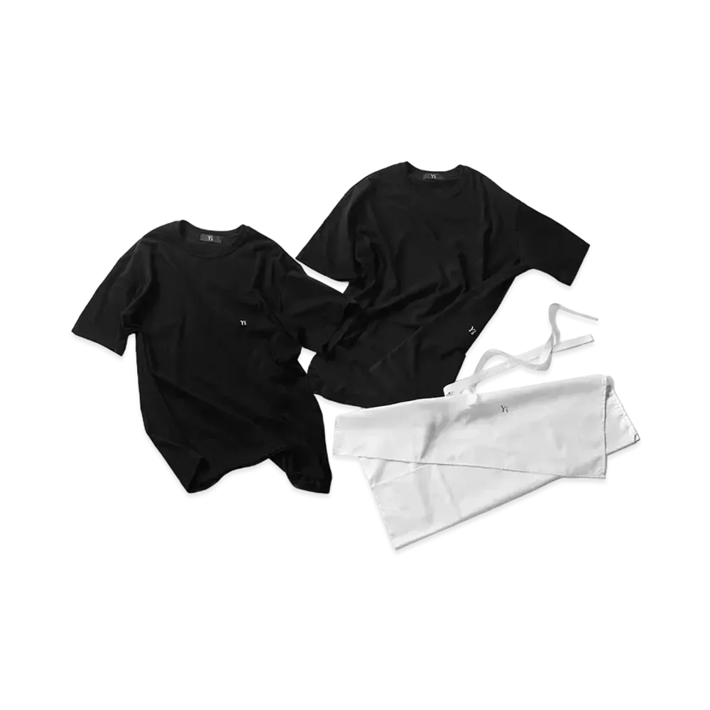Yohji Yamamoto Y's 2PIECES T-SHIRTS "Black/Black"