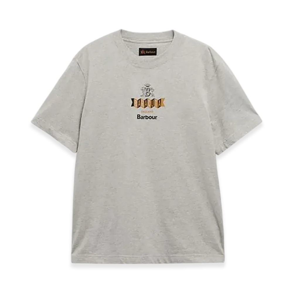 Barbour x BARACUTA Vinyl Logo T-shirt (Oversized Fit) "Grey"