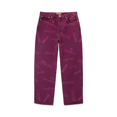 Stussy Worldwide Big Ol' Jeans "Fucshia"